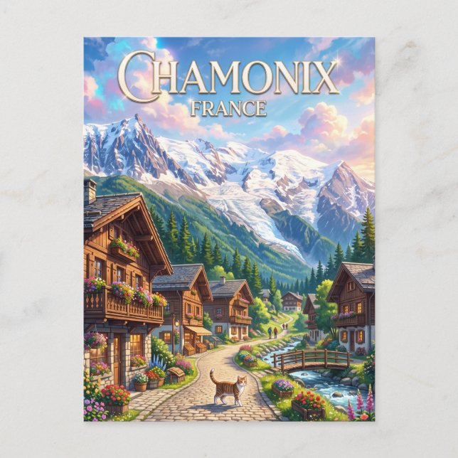 Cartão Postal Chamonix França (Frente)