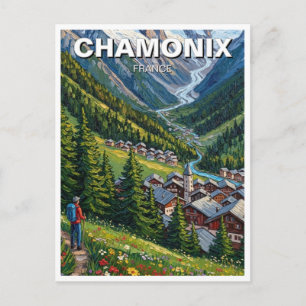 Cartão Postal Chamonix França Mont Blanc