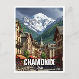 Cartão Postal Chamonix France Mont Blanc
