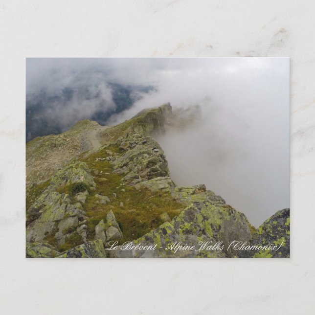 Cartão Postal Chamonix, Le Brévent, montanhas - França (Frente)