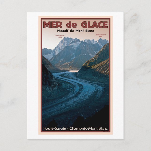 Cartão Postal Chamonix - Mer de Glace (Frente)