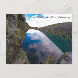 Cartão Postal Chamonix, Mont Blanc - Lago Azul, França