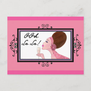 Cartão Postal Champagne Diva