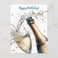 Champagne espumante Feliz Aniversário