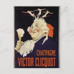 Cartão Postal Champagne Francês Vintage