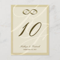 Champanhe Dourado Infinity Clasp Número da Tabela