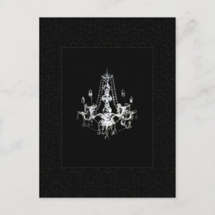 Cartão Postal Chandelier Elegance -