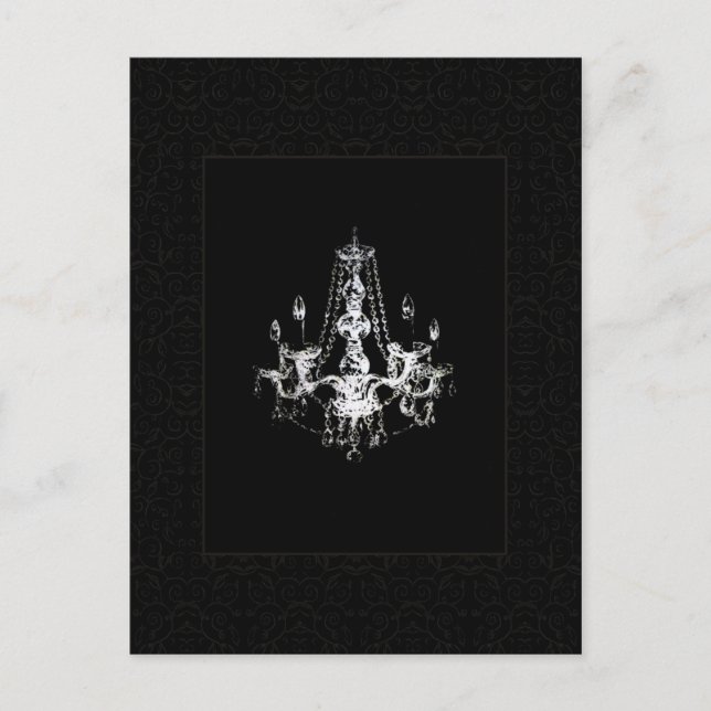 Cartão Postal Chandelier Elegance - (Frente)