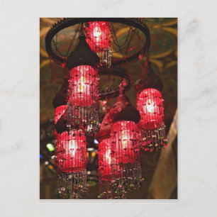 Cartão Postal Chandelier for sale, Khan el Khalili Bazaar,
