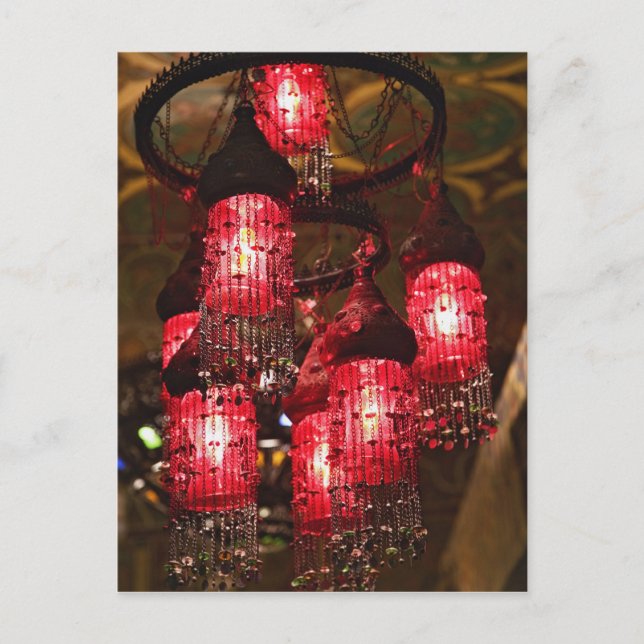 Cartão Postal Chandelier for sale, Khan el Khalili Bazaar, (Frente)