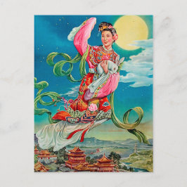 Cartão Postal Chang'e 嫦娥 Flying to the Moon Chinese Moon Goddess