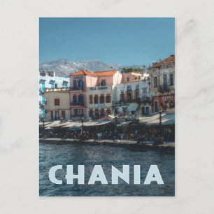 Cartão Postal Chania Harbour, Crete Grécia