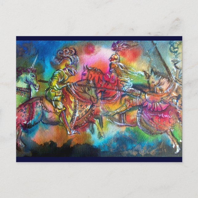 CARTÃO POSTAL CHANSON DE ROLAND/ COMBATE DE KNIGHTS NO TURNO (Frente)