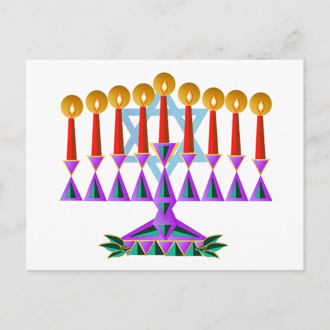 Cartão Postal Chanukah (Frente)