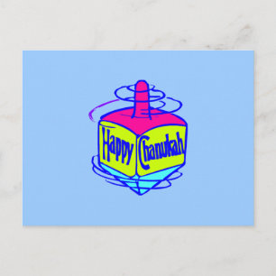 Cartão Postal Chanukah Dreidel