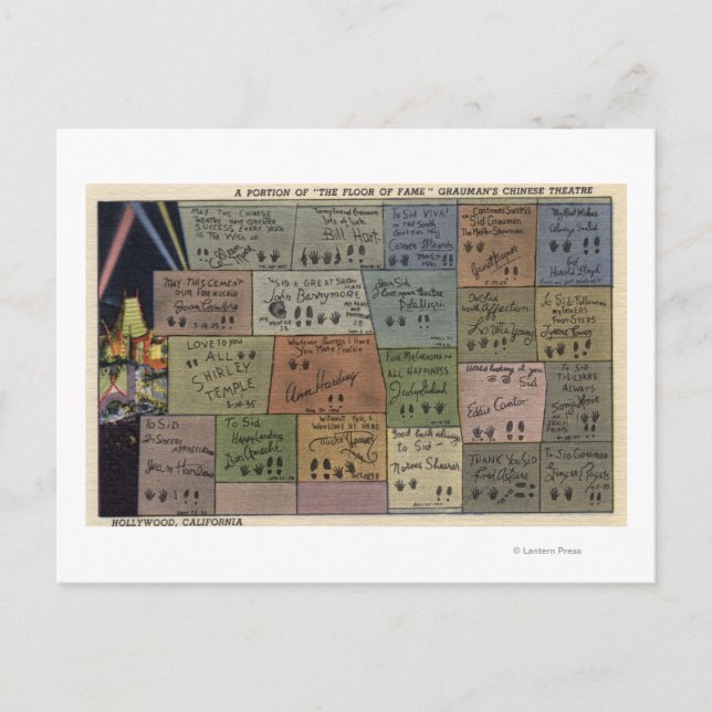 Cartão Postal Chão da Fama, Teatro Chinês do Grauman (Frente)