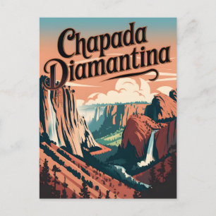 Cartão Postal Chapada Diamantina Brasil Vintage