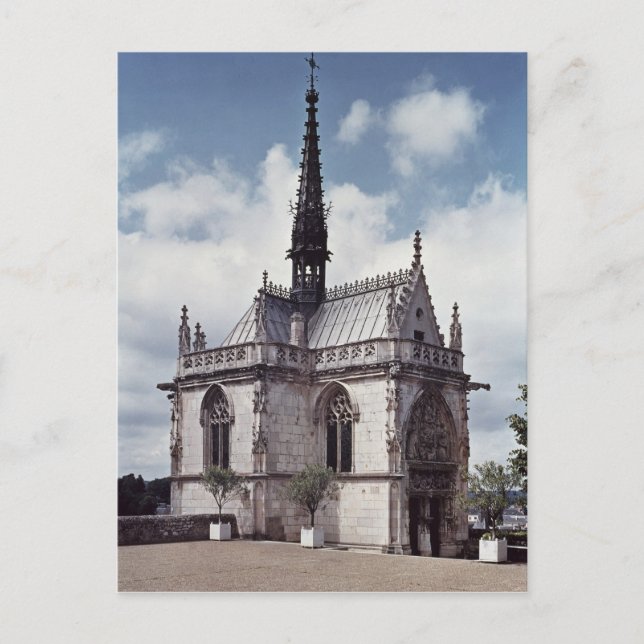 Cartão Postal Chapelle Santo-Hubert do Chateau Amboise (Frente)