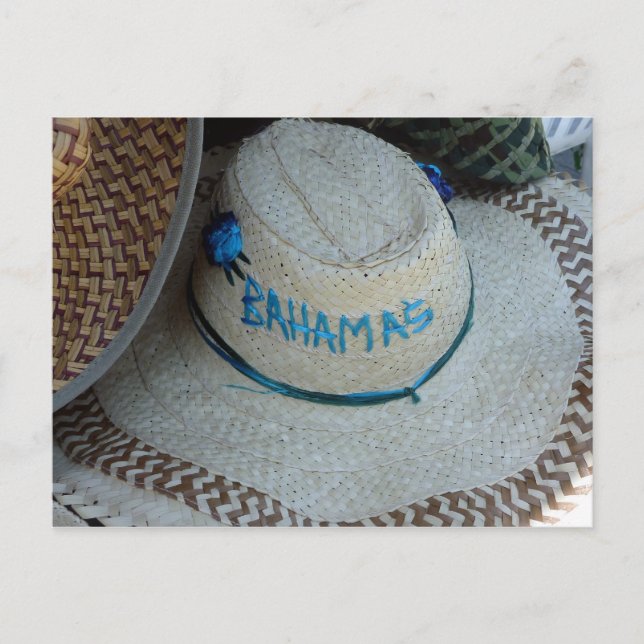 Cartão Postal chapéu de bahamas (Frente)
