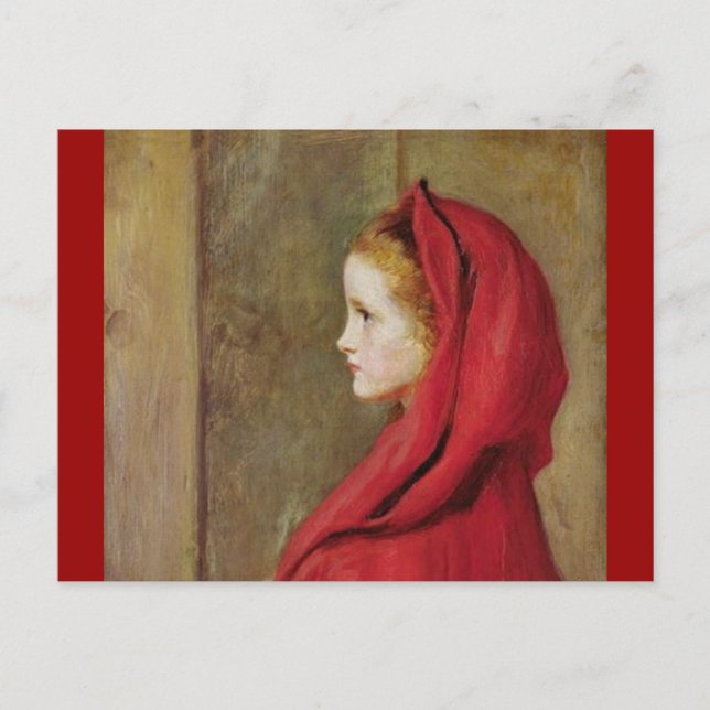 Cartão Postal Chapéu Vermelho de John Everett Millais (Frente)