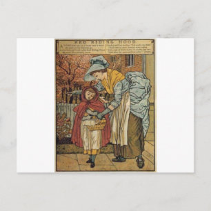 Cartão Postal Chapeuzinho Vermelho por Walter Crane 1845 ~ 1915