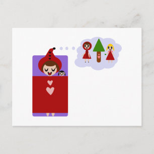 Cartão Postal Chapeuzinho Vermelho Sonha Grande