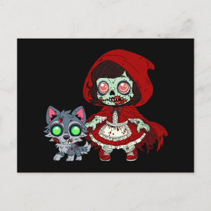 Cartão Postal Chapeuzinho Vermelho Zumbi