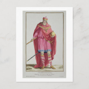 Cartão Postal Charlemagne (742-814) do "Receuil des Estampes",