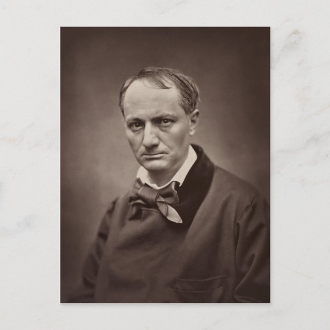Cartão Postal Charles Baudelaire por Étienne Carjat (Frente)