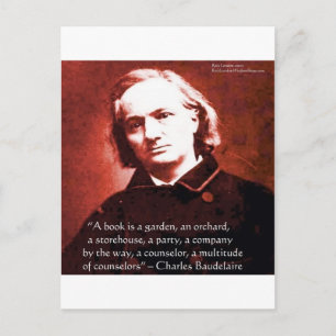 Cartão Postal Charles Baudelaire "Um Livro É" Presentes de Citaç