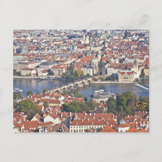 Cartão Postal Charles Bridge Vltava River Praga