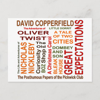 Cartão Postal Charles Dickens Novels