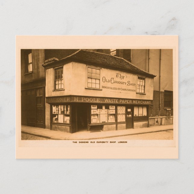 Cartão Postal Charles Dickens Old Curiosity Compra Londres (Frente)