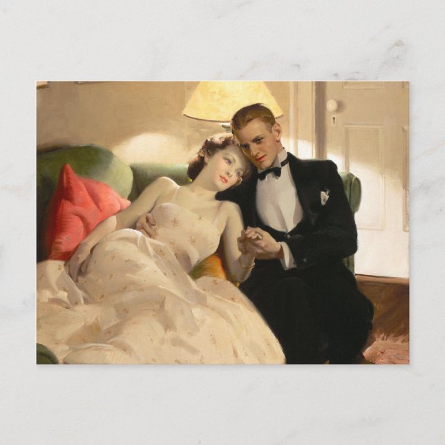 Cartão Postal Charles Edward Chambers: Casal romântico (Frente)