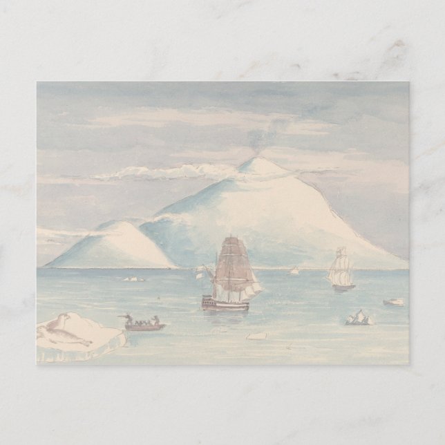 Cartão Postal Charles Hamilton Smith - Ilha Beaufort e Monte (Frente)