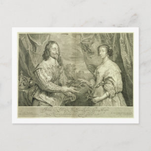Cartão Postal Charles I (1600-49) e Henrietta Maria (1609-69)