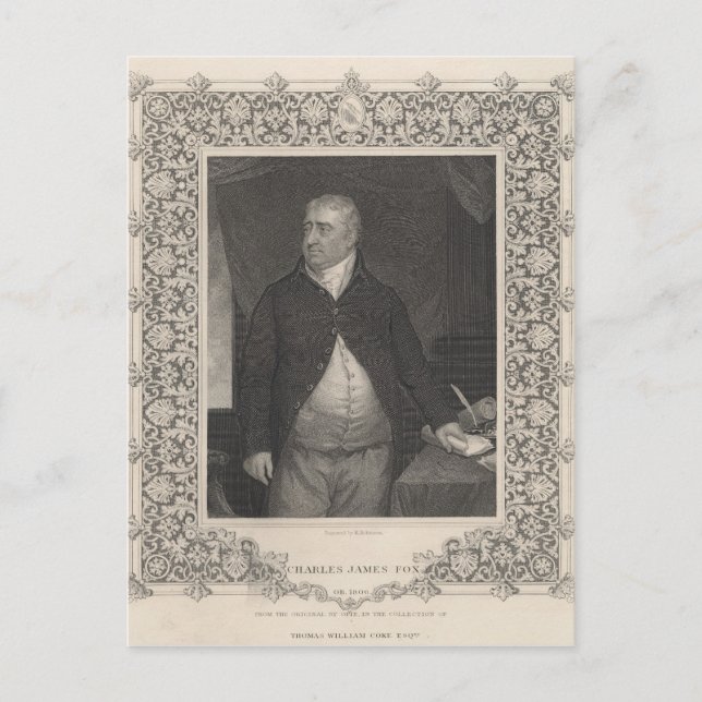 Cartão Postal Charles James Fox (Frente)