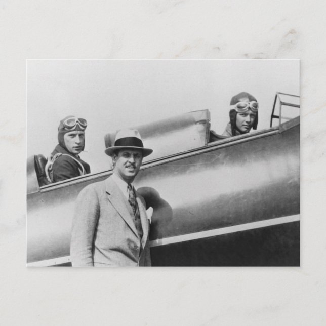 Cartão Postal Charles Lindbergh e Fred Weick (Frente)