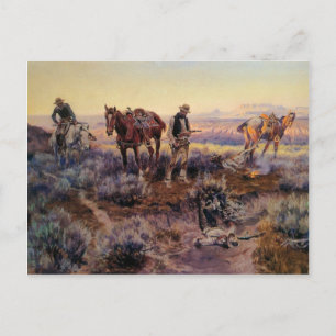 Cartão Postal Charles M. Russell's Pagando o Fiddler (1919)