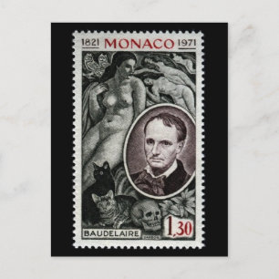 Cartão Postal Charles Pierre Baudelaire (1821-1867) Cartão-post
