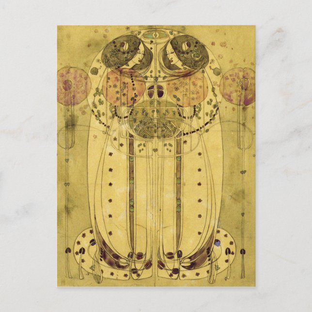 Cartão Postal Charles Rennie Mackintosh - The Wassail (Frente)
