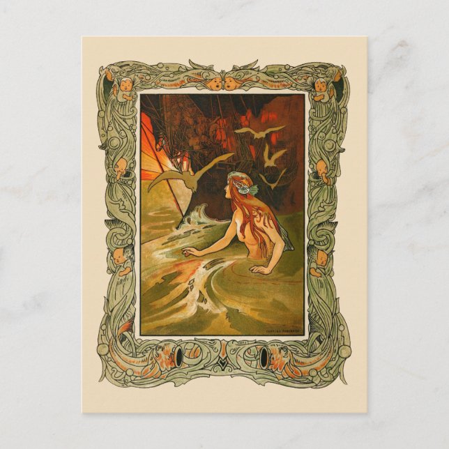 Cartão Postal Charles Robinson - A Sereia (Frente)