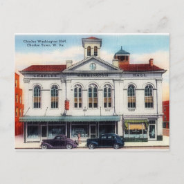 Cartão Postal Charles Town Hall, Charles Town,