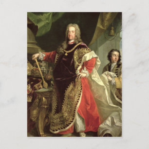 Cartão Postal Charles VI , Santo Imperador Romano vestindo o