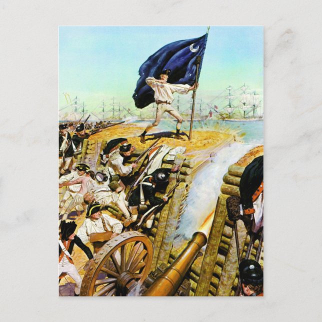 Cartão Postal Charleston, Carolina do Sul, junho de 1776 (Frente)