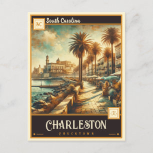 Cartão Postal Charleston, Carolina do Sul Vintage