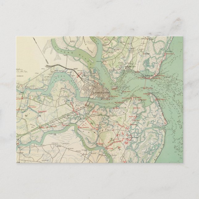 Cartão Postal Charleston, defesas (Frente)