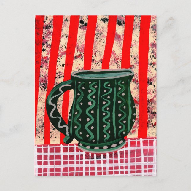 Cartão Postal Charleston Farmhouse Green Mug Impressão (Frente)