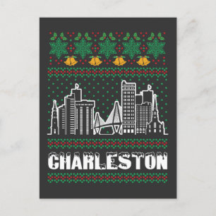 Cartão Postal Charleston South Carolina Ugly Christmas