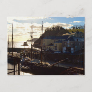 Cartão Postal Charlestown Harbour Cornwall UK Polblack Location